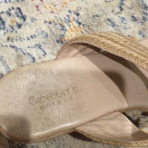 Chocolat blu Rattan Wedge Sandals - Picture 5 of 6